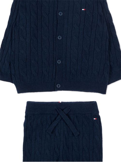 Completo bambino Tommy Hilfiger navy con pantalone top e cappello TOMMY HILFIGER KIDS | KN0KN02160C1G